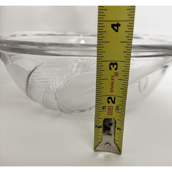 Vintage Crystal Clear Industries CALLA LILY Serving Bowl – Elegant Glass Design - Picture 4 of 6